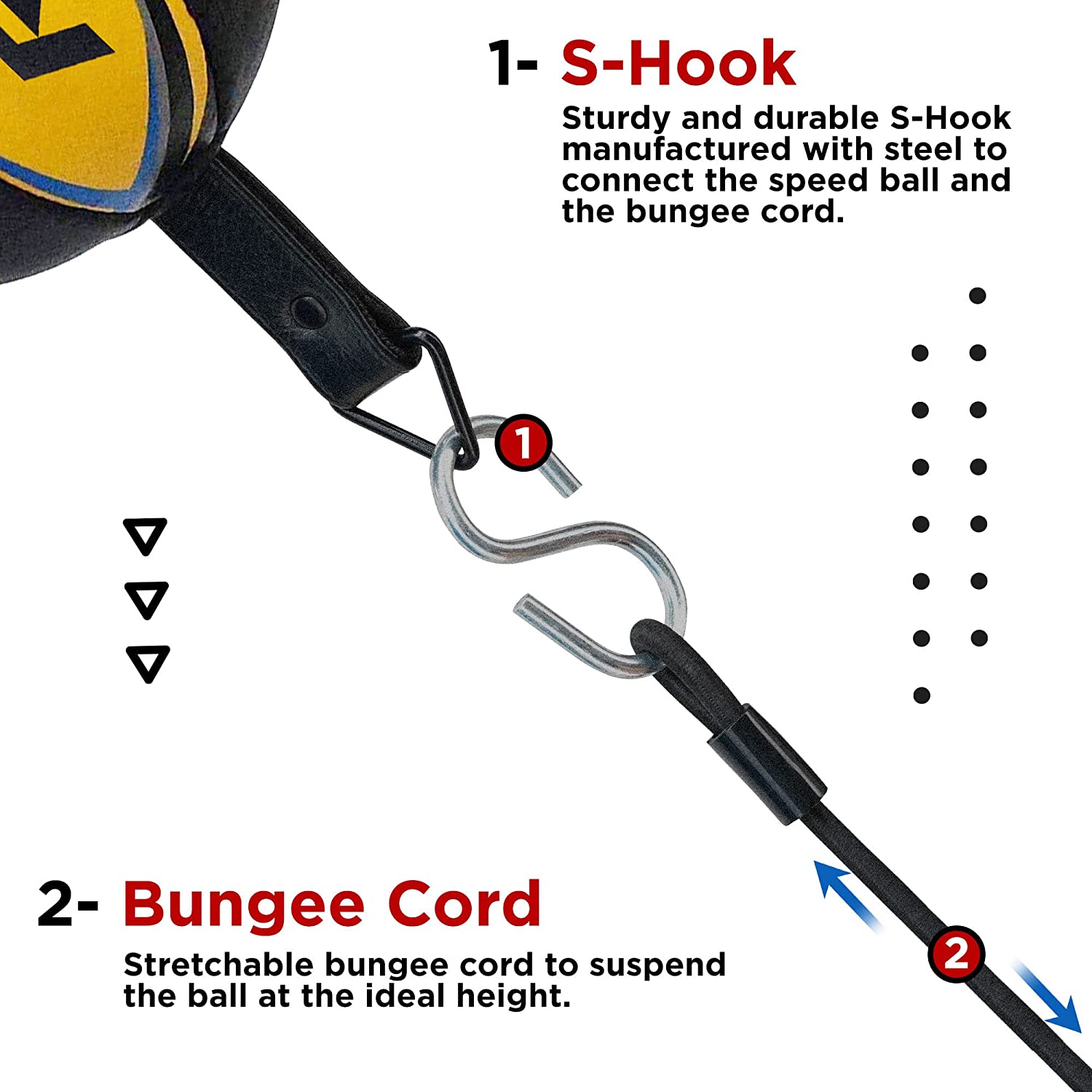 RDX Boxing Speed Ball Platform Adult, Double End Ball - Yellow