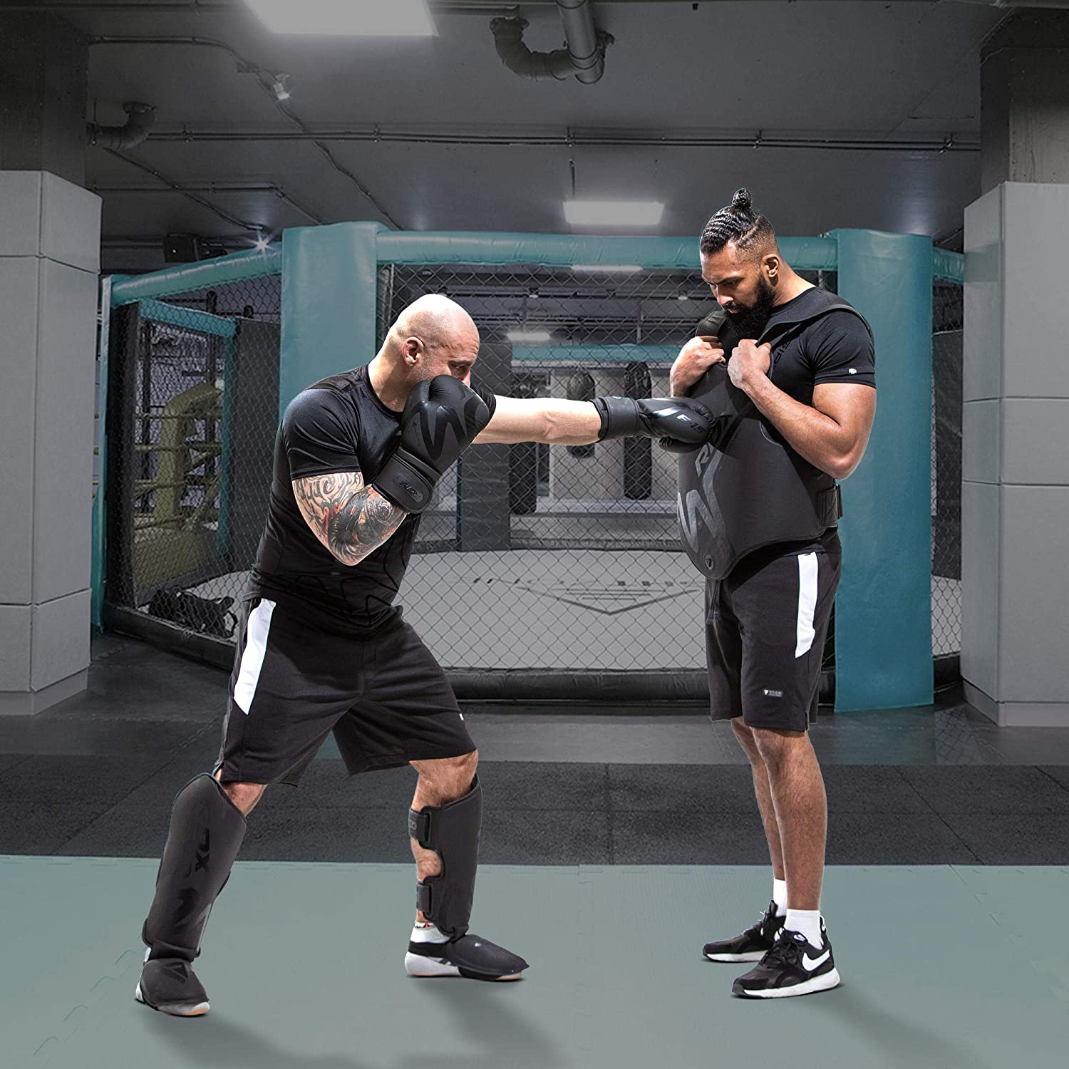 Boxing MMA RDX ConvEX Skin Leather Chest Guard