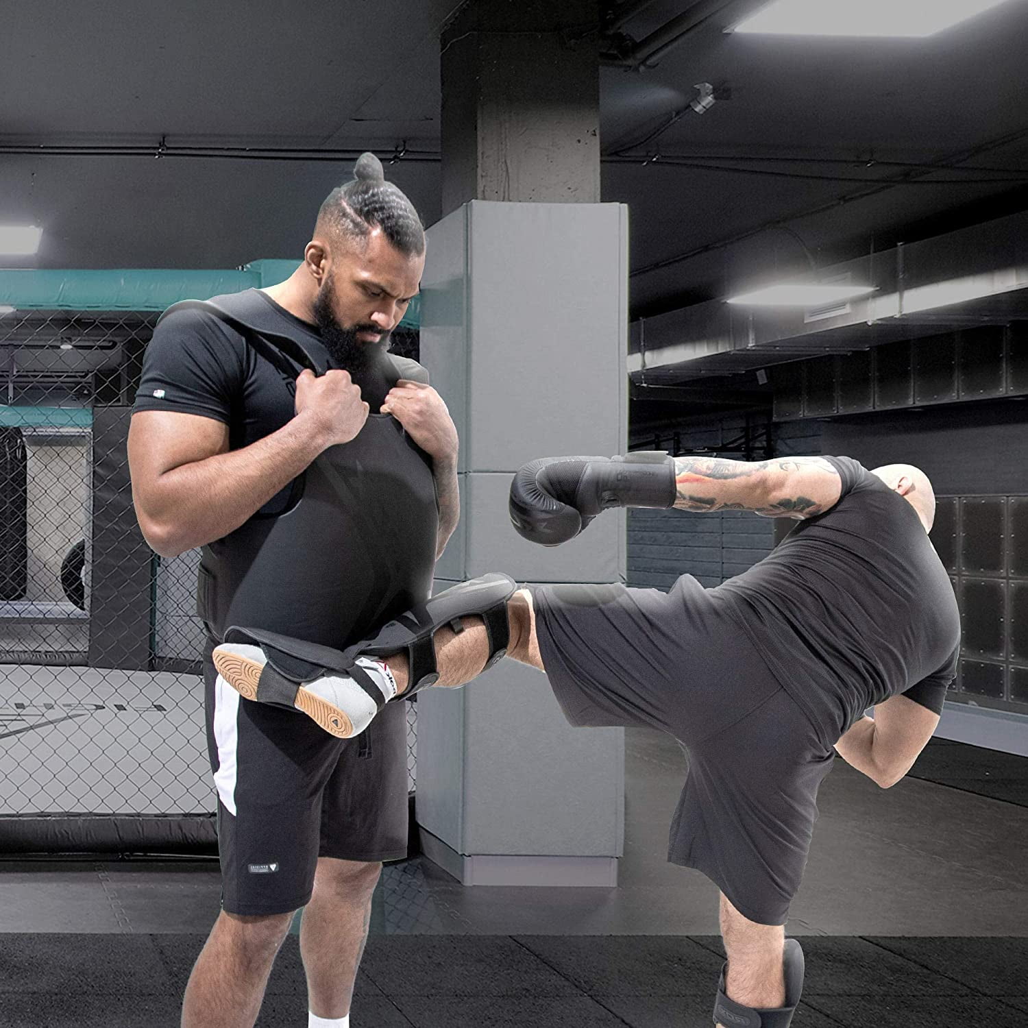 Boxing MMA RDX ConvEX Skin Leather Chest Guard