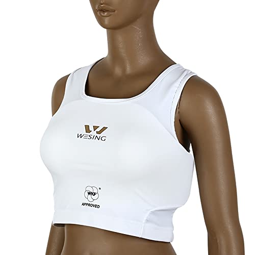 WKF Approved White Karate Chest Protector for Women