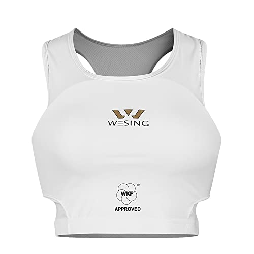 WKF Approved White Karate Chest Protector for Women