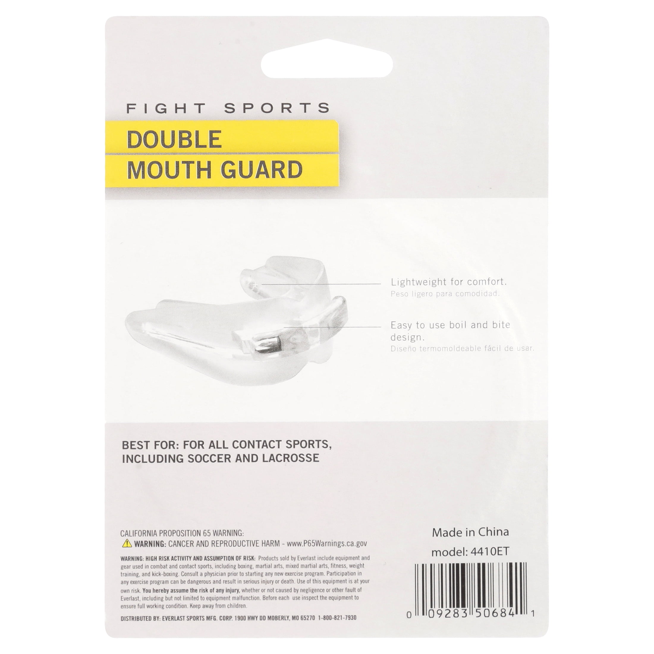 Everlast Clear Double Mouth Guard for Boxing & More