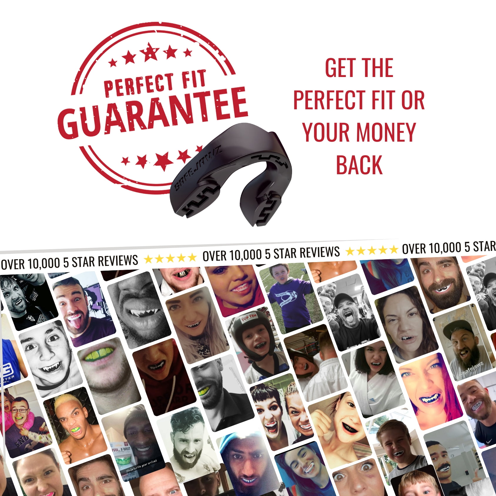 SAFEJAWZ Slim Fit Mouthguard - Adults and Junior