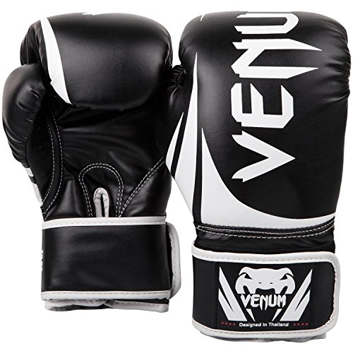 Venum Challenger 2.0 Pro Boxing Gloves, Black/White (10 oz)