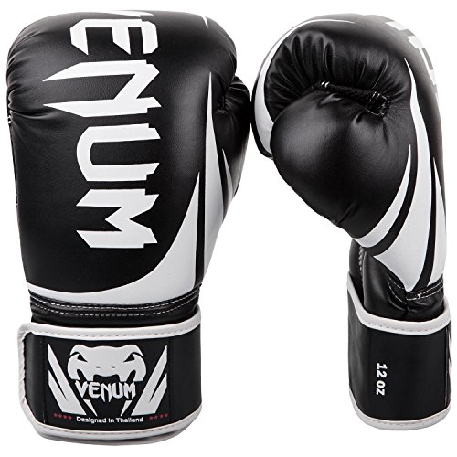 Venum Challenger 2.0 Pro Boxing Gloves, Black/White (10 oz)