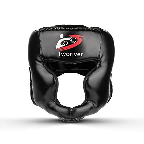 SANJOIN Safety Head Guard - All Ages Boxing Headgear (Black)