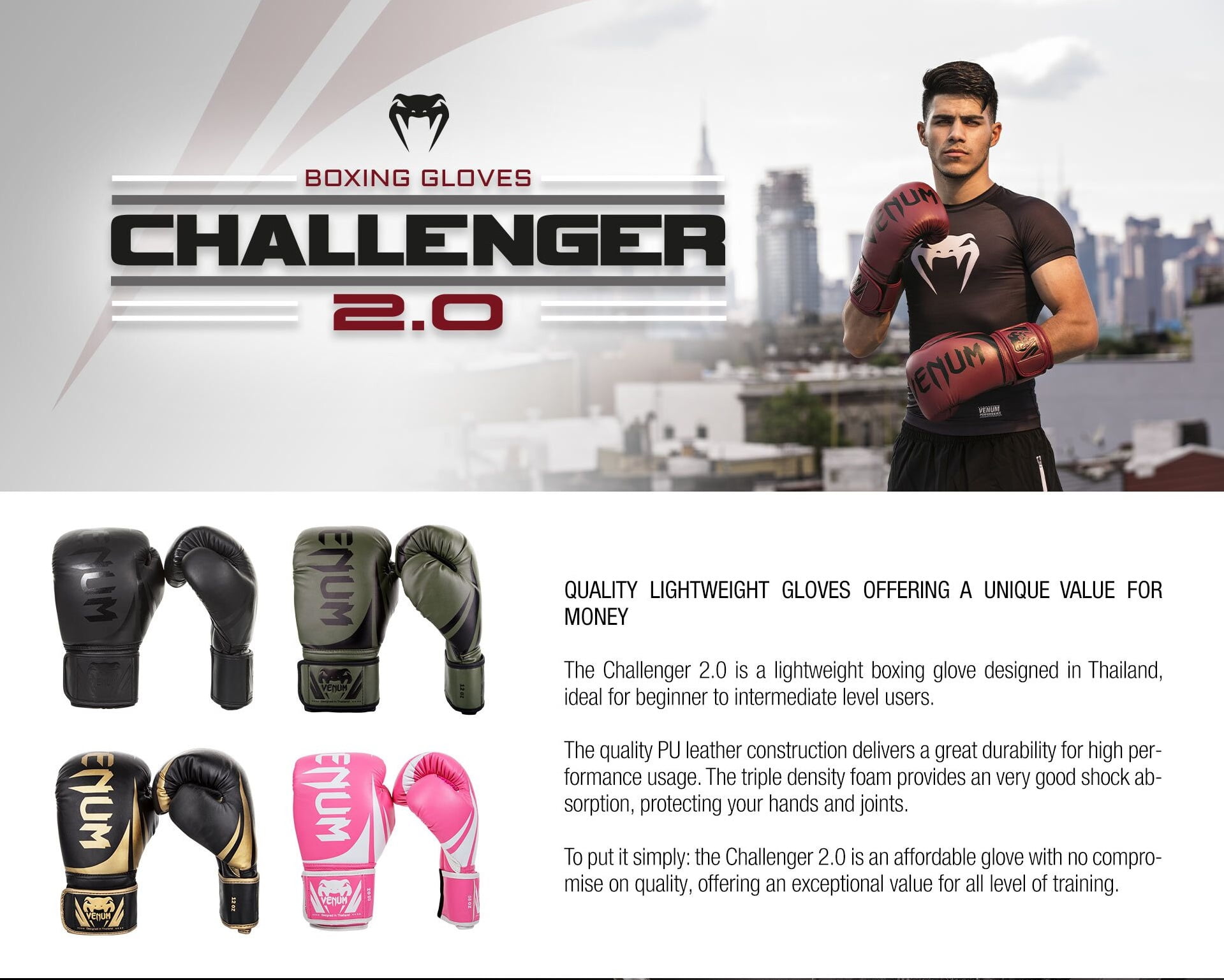 Venum Challenger 2.0 Gloves for Boxing