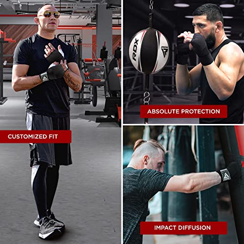 RDX Black Training Inner Gloves for Boxing - Large