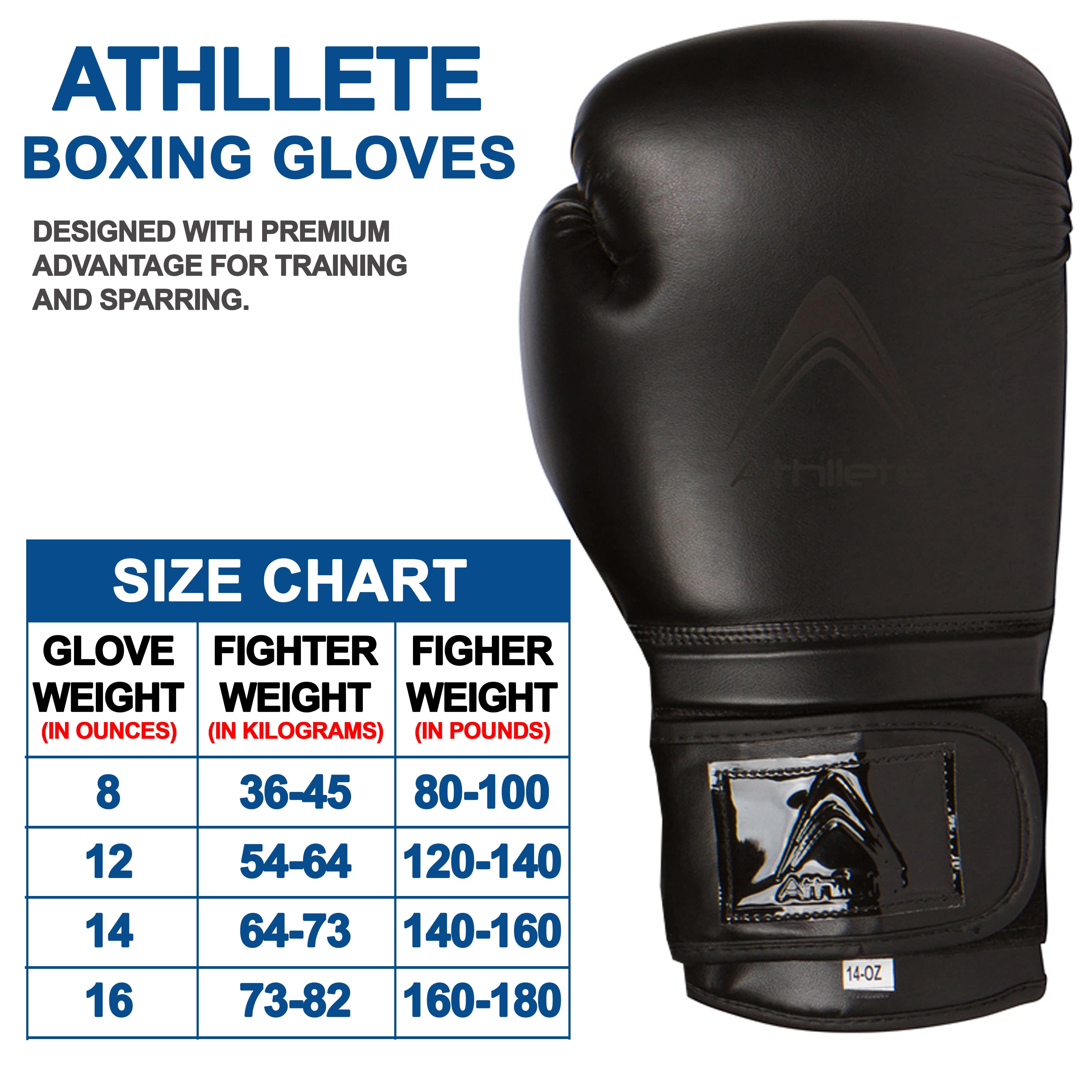 Premium Unisex Boxing Gloves, 16 oz Black/Black