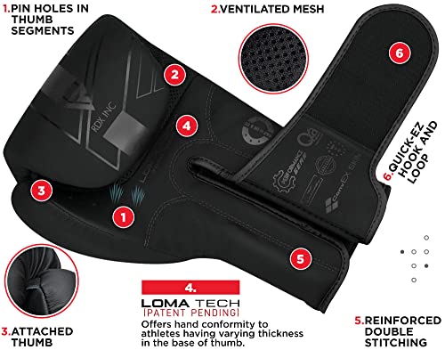 RDX Boxing Gloves Pro Training, Maya Hide Leather