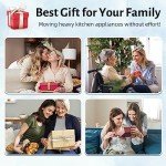 Universal Kitchen Appliance Slider with 360° Rotation