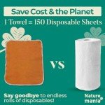 Naturemania 24-Pack Reusable Cotton Paper Towels