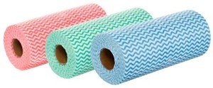 3 Pack Reusable Paper Towels in Red, Green, Blue