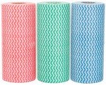 3 Pack Reusable Paper Towels in Red, Green, Blue
