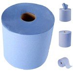 12 Blue 2-Ply Centerfeed Paper Towel Rolls