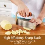 Stainless Steel Wavy Cutter with Wooden Handle