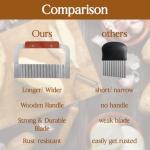 Stainless Steel Wavy Cutter with Wooden Handle