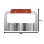 Stainless Steel Wavy Cutter with Wooden Handle