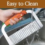 Stainless Steel Wavy Cutter with Wooden Handle