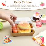 50 Pcs Clear Lid Cake Slice Boxes