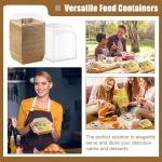 50 Pcs Clear Lid Cake Slice Boxes