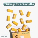 Biodegradable Leak-Proof Dog Poop Bags - 270 Count