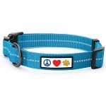 Eco-Friendly Reflective Dog Collar - Teal Wave
