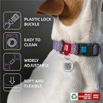 WAUDOG Eco-Friendly Reflective Dog Collar with ID Tag