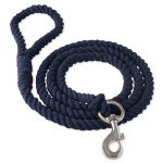 Organic Cotton Dog Leash with Twisted Rope, Navy
