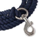 Organic Cotton Dog Leash with Twisted Rope, Navy