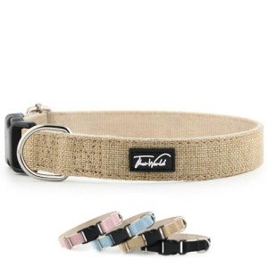 Eco-Friendly Hemp Dog Collar - Khaki, XS