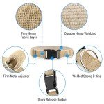 Eco-Friendly Hemp Dog Collar - Khaki, XS