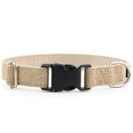 Eco-Friendly Hemp Dog Collar - Khaki, XS