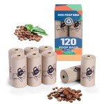 Coffee-Scented Biodegradable Dog Poop Bags – 120 Count