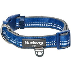 Navy Blueberry Pet Reflective Dog Collar for Medium Dogs