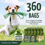 Biodegradable Dog Poop Bags with Holder - 360 Count