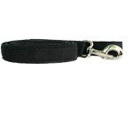 Hemp Corduroy Dog Leash - 6 ft Black