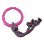 Beco Large Pink Rubber Hoop Dog Toy