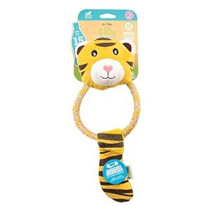 Beco Tilly Tiger Dog Toy with Squeaker and Rope