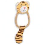 Beco Tilly Tiger Dog Toy with Squeaker and Rope