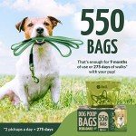 Eco-Friendly Biodegradable Dog Poop Bags - 550 Count