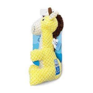 Eco-Friendly Giraffe Plush Dog Toy with Squeaker