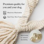 Natural Cotton Rope Toys for Dogs - 2-Pack