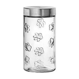 Maxwell Collection Clear Glass Paw Relief Canister