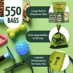 Eco-Friendly Biodegradable Dog Poop Bags - 550 Count