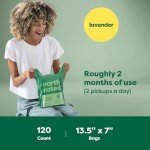 Lavender Scented Leakproof Dog Poop Bags with Handles