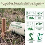 Pawtria Compostable Biodegradable Dog Poop Bags - 120 Count