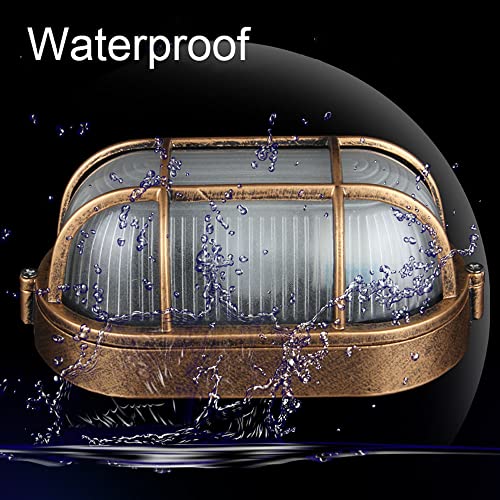 Antique Copper Bulkhead Light for Saunas