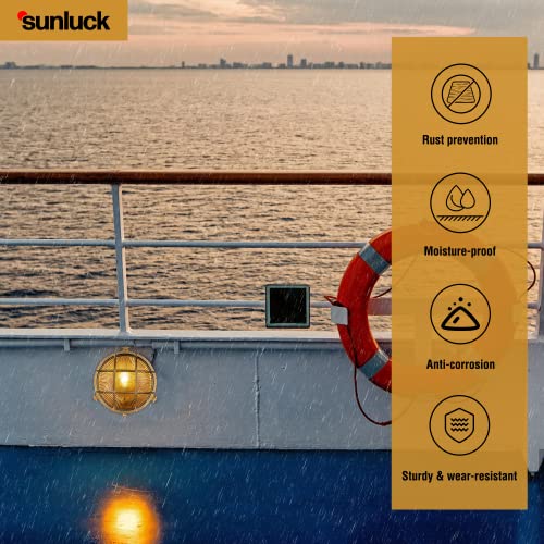 Sunluck Waterproof Brass Nautical Wall Light