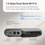 Portable Wi-Fi 6 Travel Router for Easy Sharing